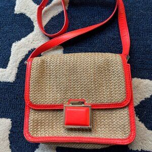 Marc by Marc Jacobs Straw Leather Trim Crossbody Bag